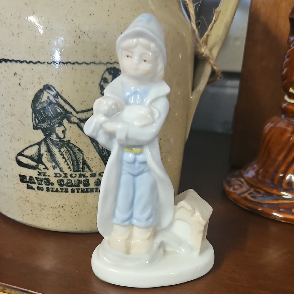 Porcelain Blue & White Figurine Home Accent